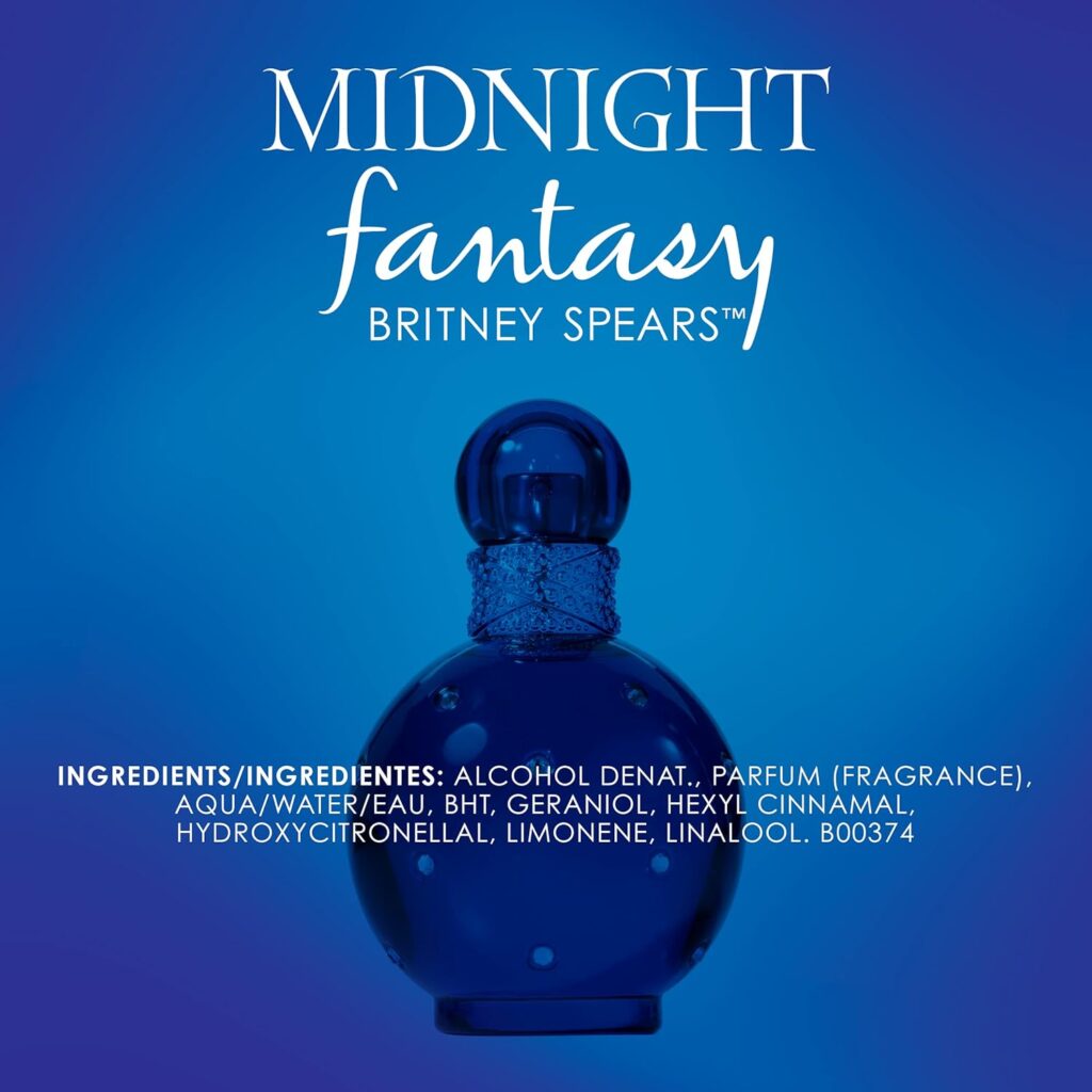 Britney Spears Midnight Fantasy Eau de Parfum Fruity  Musky Scent, Luxury Fragrance for Women , 100 ml ( Pack of 1)